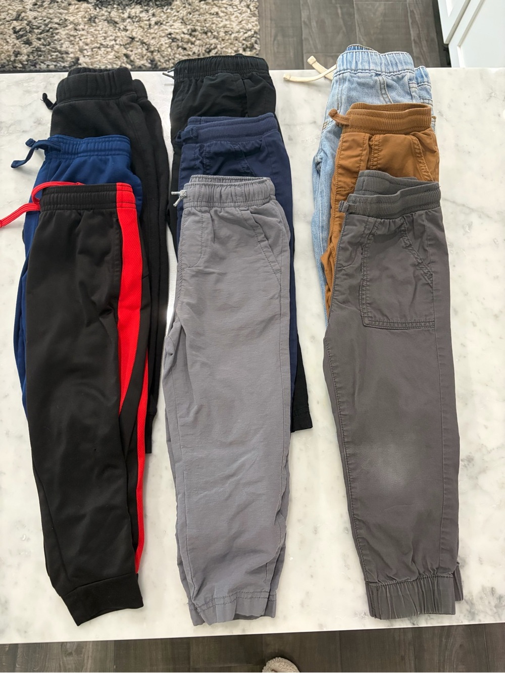 9 pants bundle Kids Pants - Gray, Black, Blue, Brown